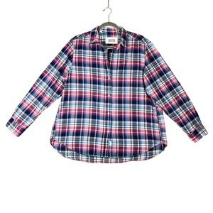 GRAYSON by Frank & Eileen The Hero Shirt Womens Pink Plaid Size 5 (XL) COTTON